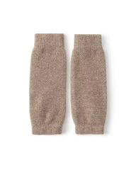 Fingerless Cashmere Knit Gloves, Brown