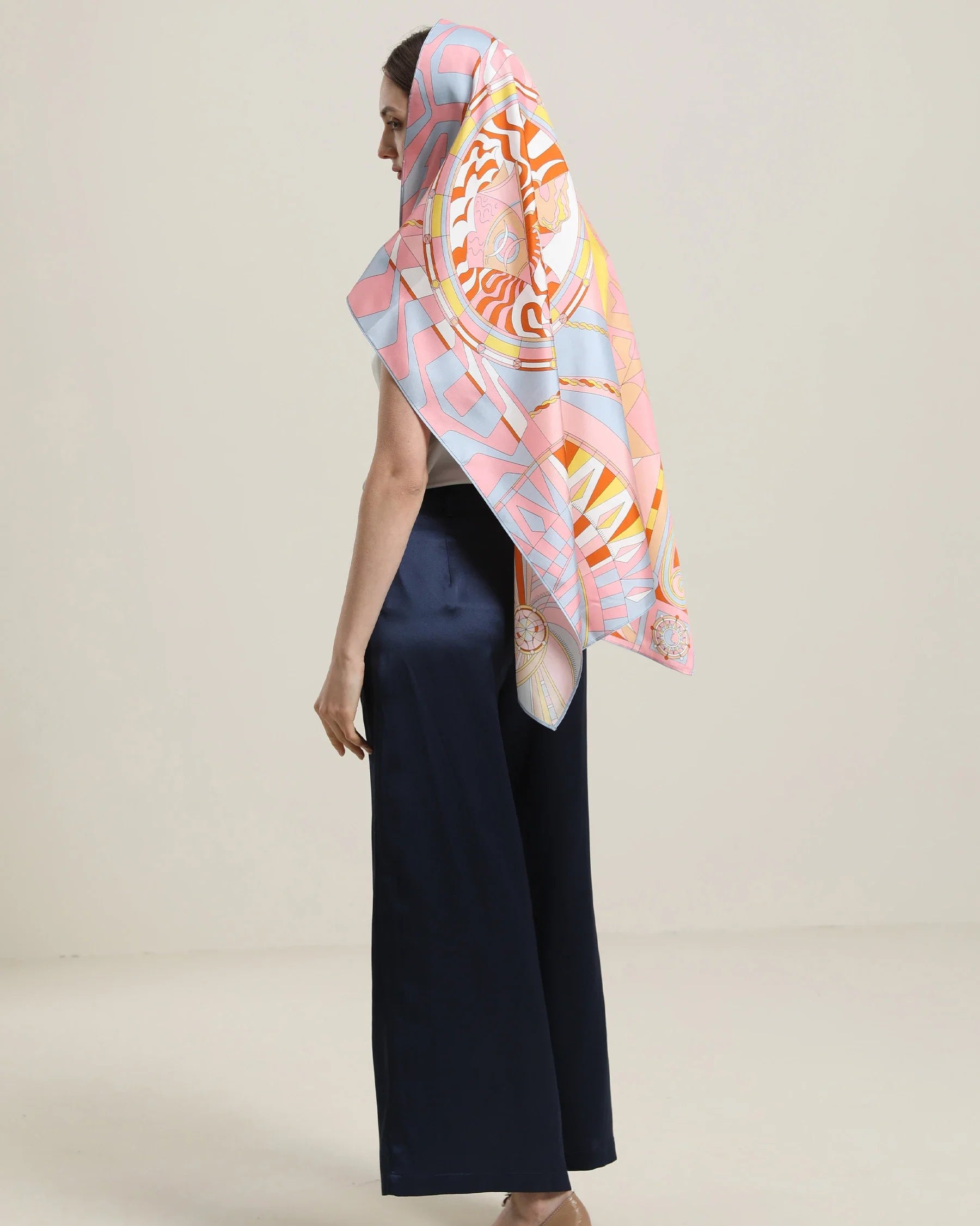 Fresh Pink Silk Scarf