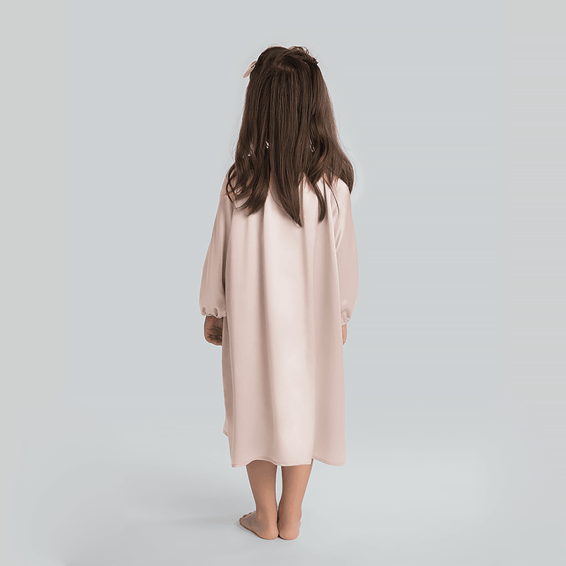 Long Silk Shirt Pajamas Sleepwear For Girl