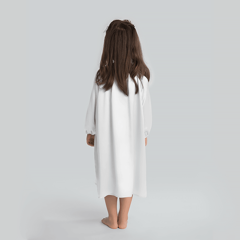Long Silk Shirt Pajamas Sleepwear For Girl