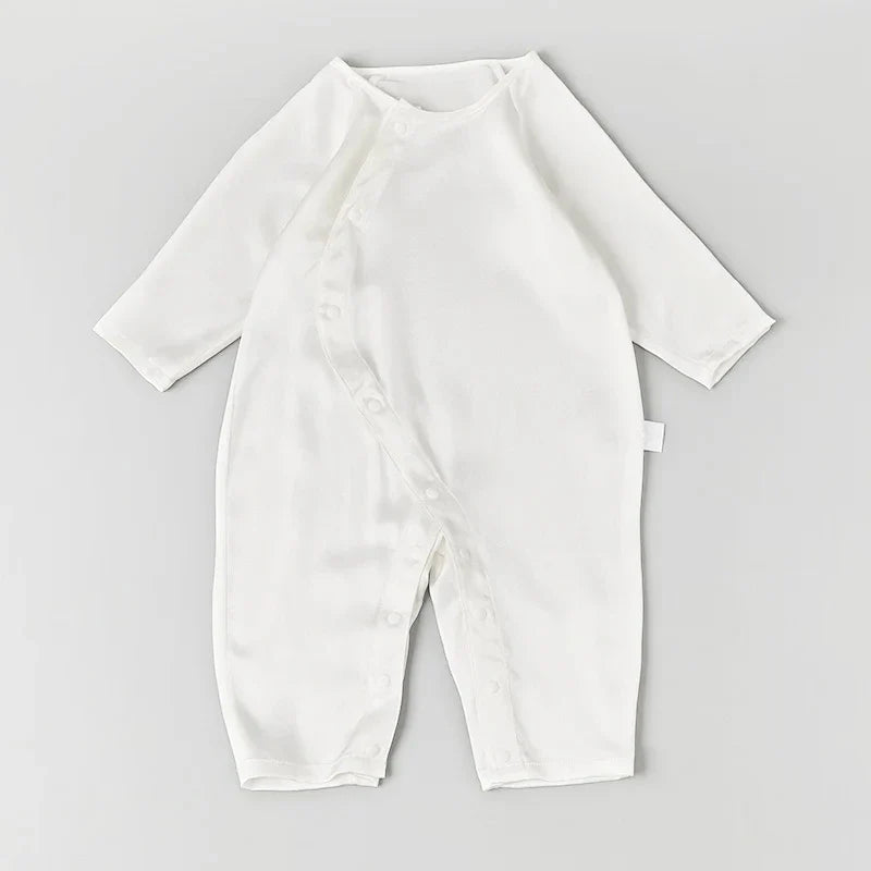 Long Sleeve Button Down Baby Silk Onesies