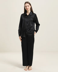 Luxury Silk Shirt Pajama Set
