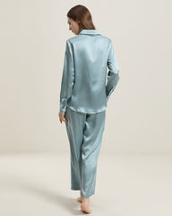 Luxury Silk Shirt Pajama Set