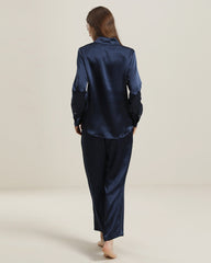 Luxury Silk Shirt Pajama Set