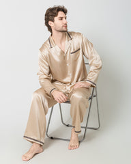 Men's Luxury Silk Loosen Pajamas