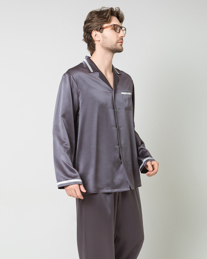 Men's Luxury Silk Loosen Pajamas