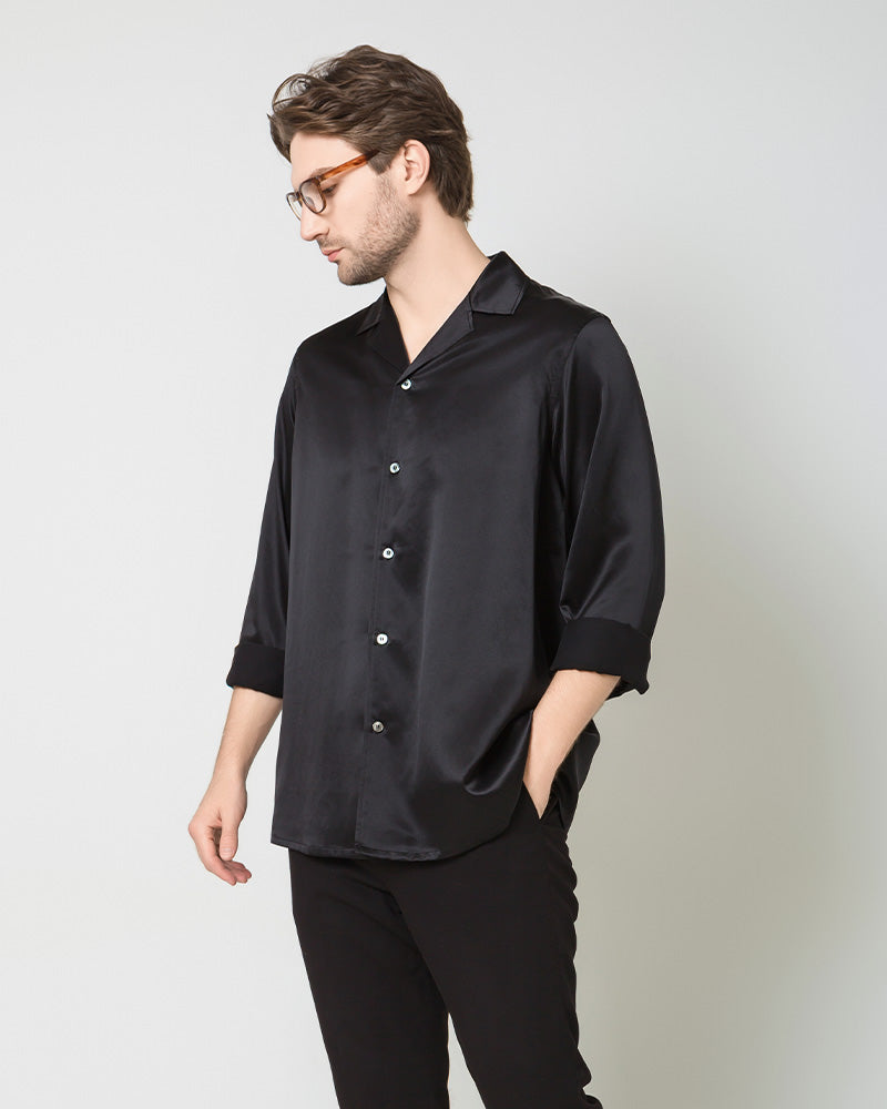 pure silk dress shirt Pure Washed Silk Shirt