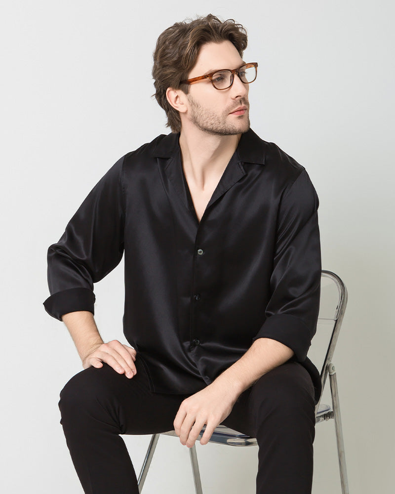 Men's Pure Silk Classic Business Shirt