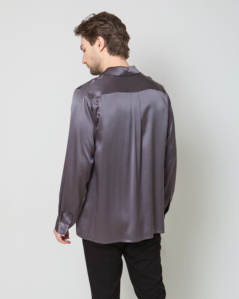 Men's Pure Silk Classic Business Shirt