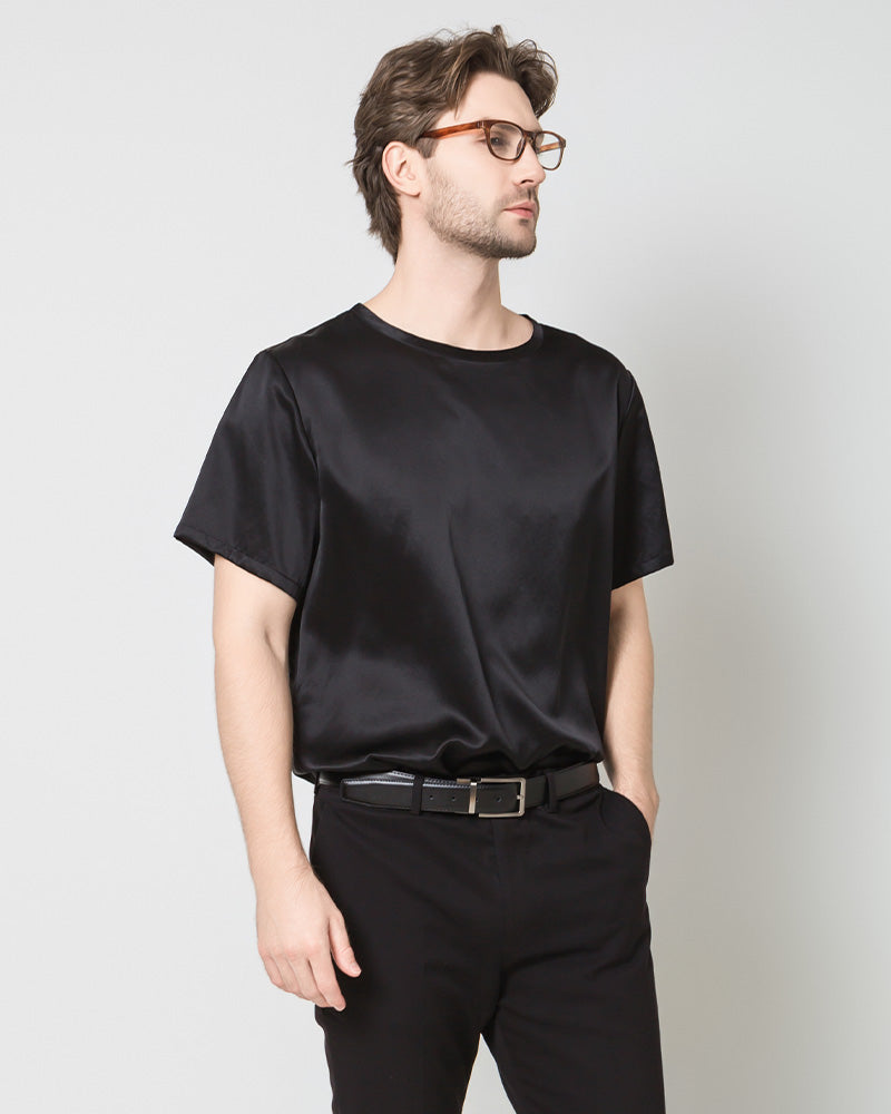 Men's  Silk Casual Regular Soft T-Shirt