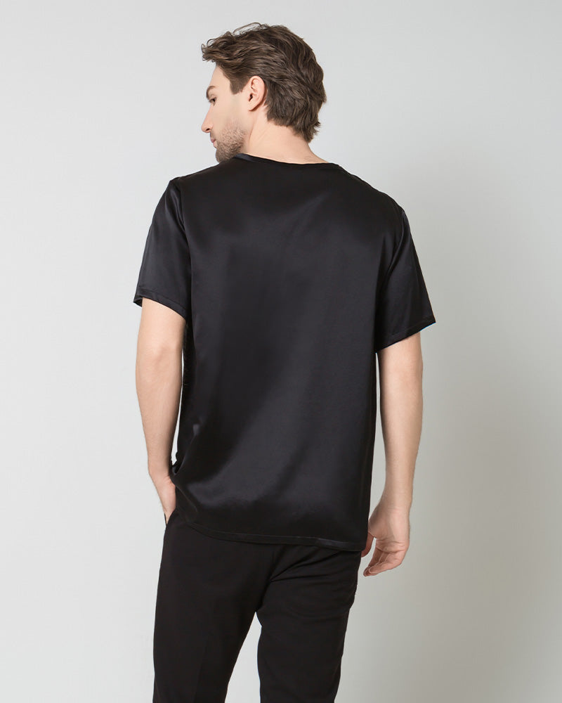 Men's  Silk Casual Regular Soft T-Shirt