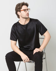 Men's  Silk Casual Regular Soft T-Shirt