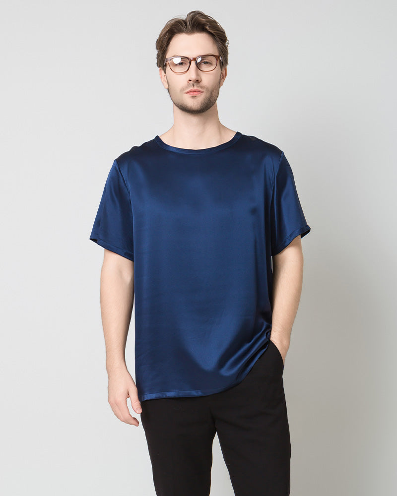 Men's  Silk Casual Regular Soft T-Shirt