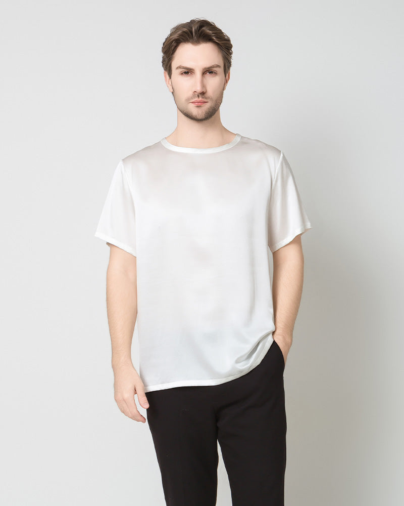 Men's  Silk Casual Regular Soft T-Shirt