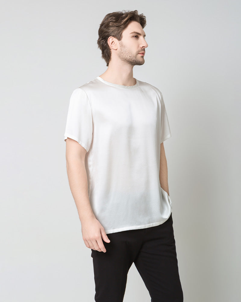 Men's  Silk Casual Regular Soft T-Shirt