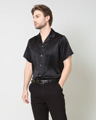 Men's Silk Short Sleeve Business Shirt