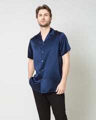 Men's Silk Short Sleeve Business Shirt