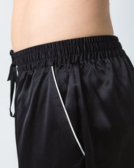 Men's Silk Contrast Piping Pajamas