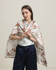 Pure Silk Little Girl Pattern Scarf