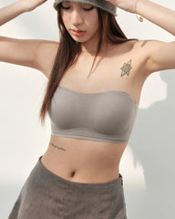 Seamless Non-slip Silk Bandeau Bra