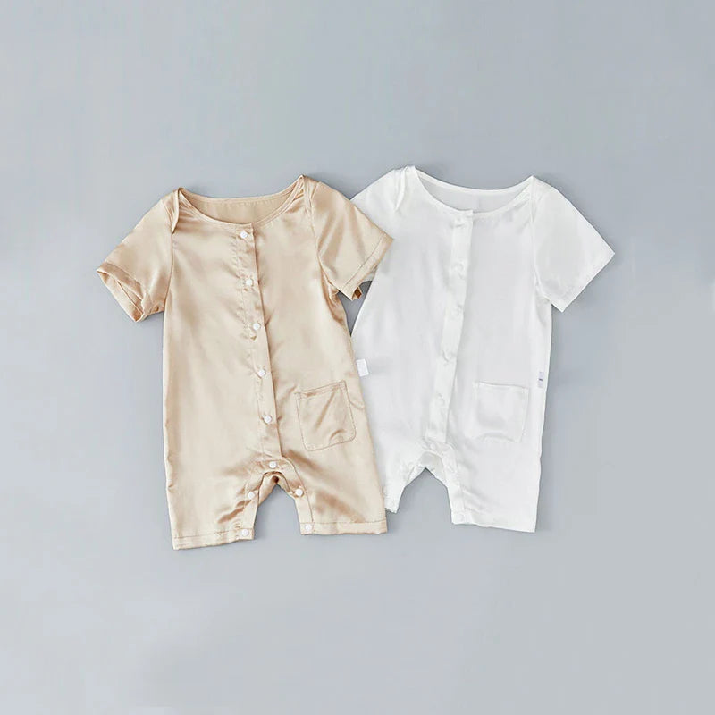 Short Sleeve Baby Silk Onesies