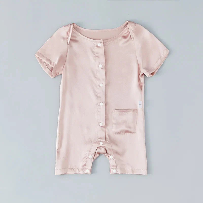Short Sleeve Baby Silk Onesies