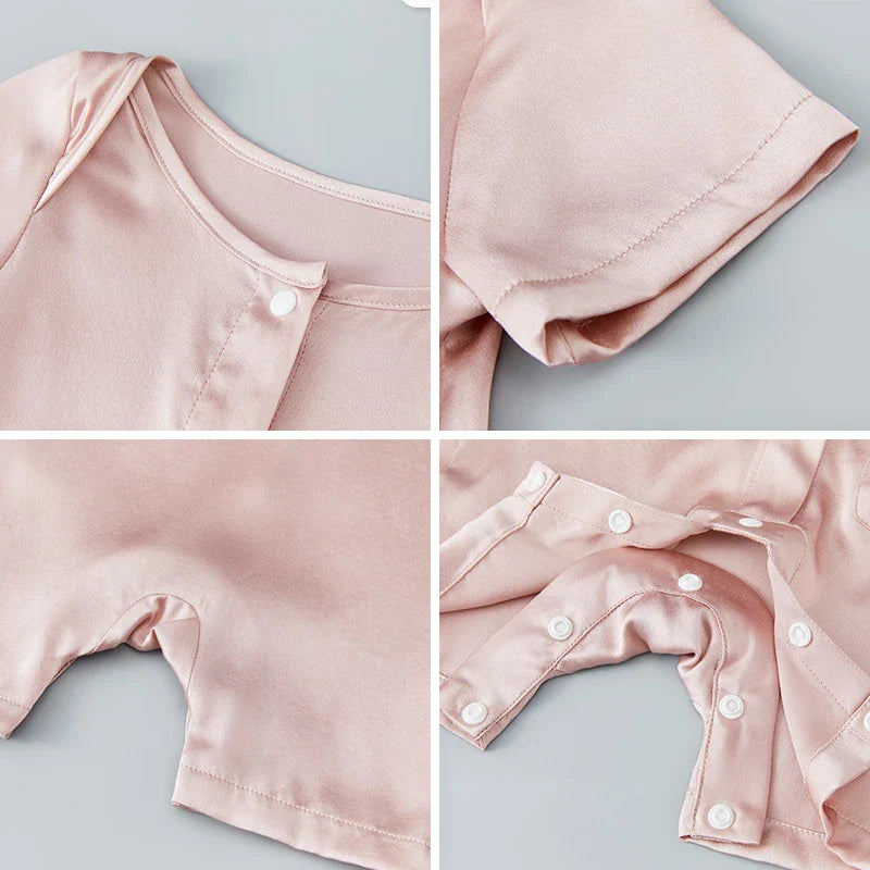 Short Sleeve Baby Silk Onesies
