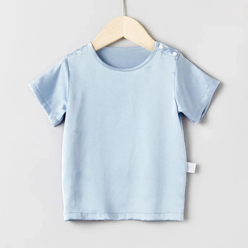 Short Sleeve Baby Silk T-Shirt