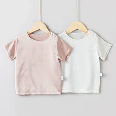 Short Sleeve Baby Silk T-Shirt