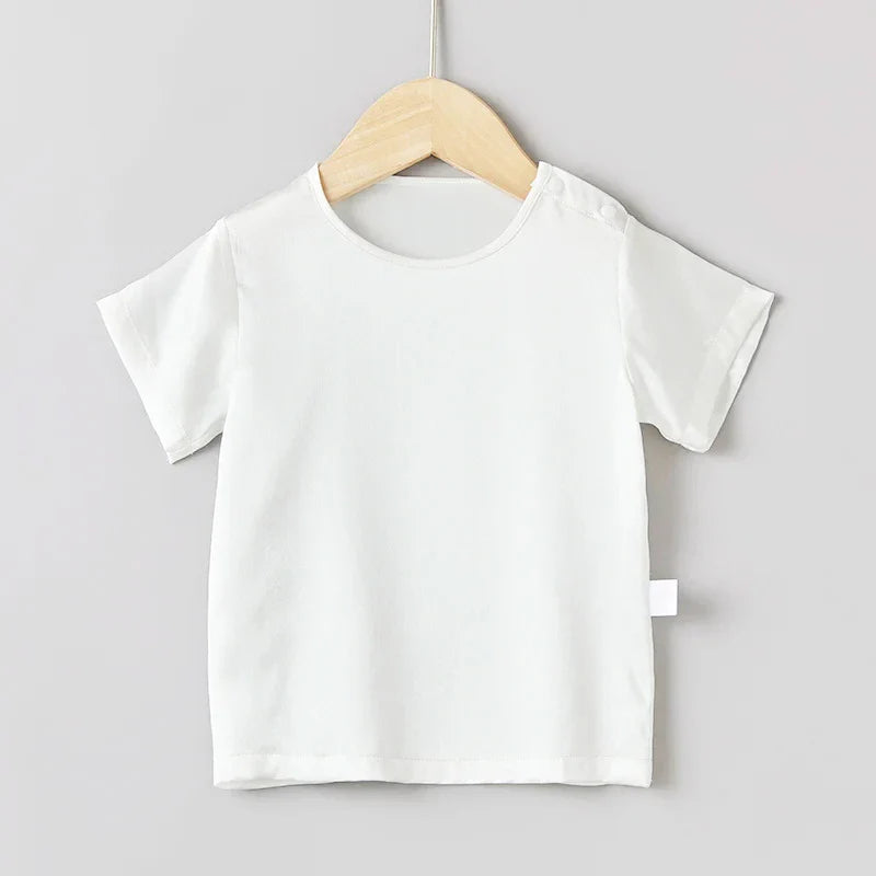 Short Sleeve Baby Silk T-Shirt