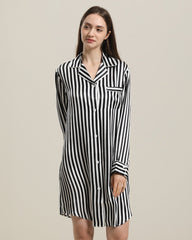 Stripe Silk Nightshirt Sleepwear