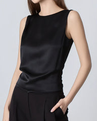 Silk Backless Tie Top