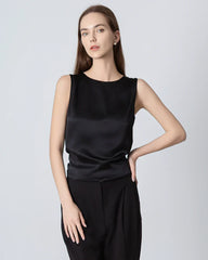 Silk Backless Tie Top