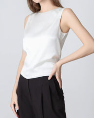 Silk Backless Tie Top