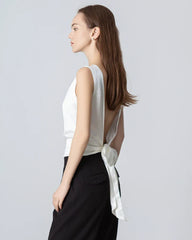 Silk Backless Tie Top