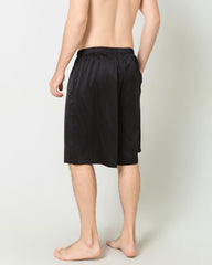 Silk Men Knee Elastic Waist Satin Underwear
