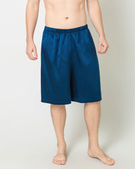 Silk Men Knee Elastic Waist Satin Underwear