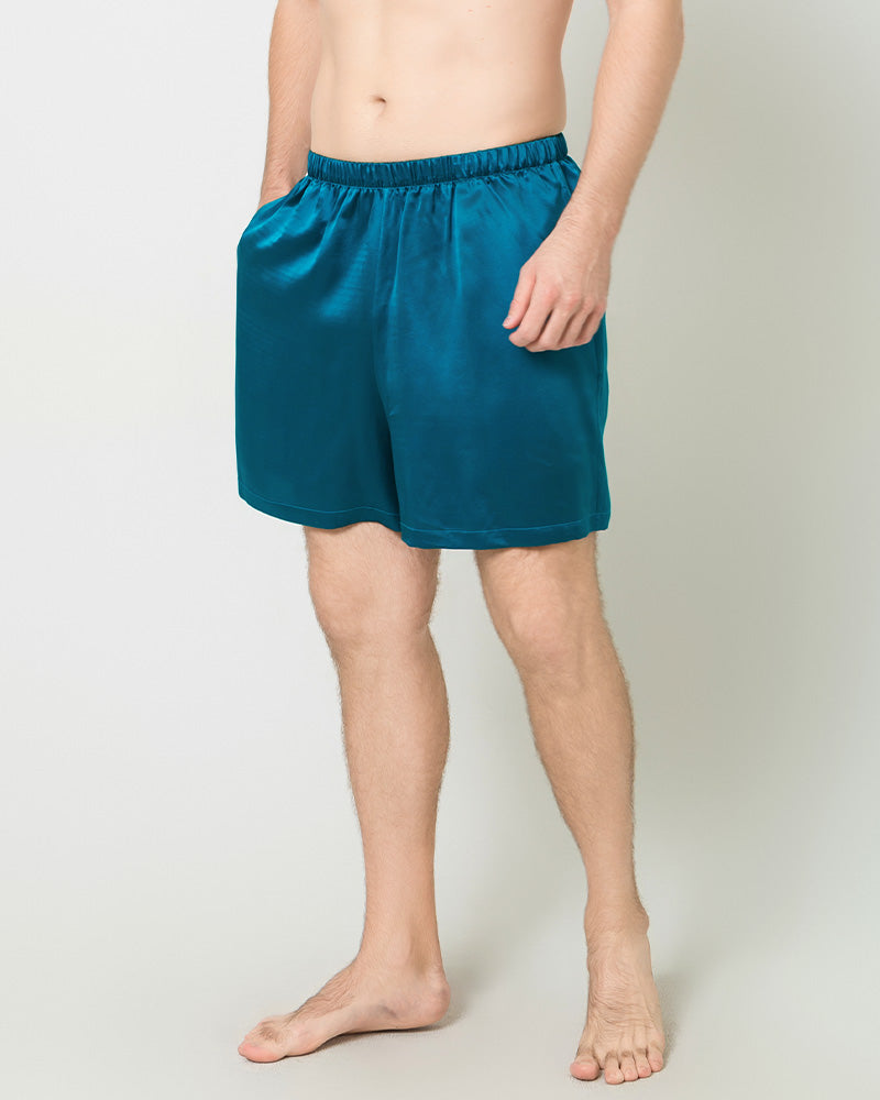 mens silk dress shorts DaisySilk Mens Silk Lounge Shorts Relaxed Fit Home Sleepwear Bottoms Grey / XXXL