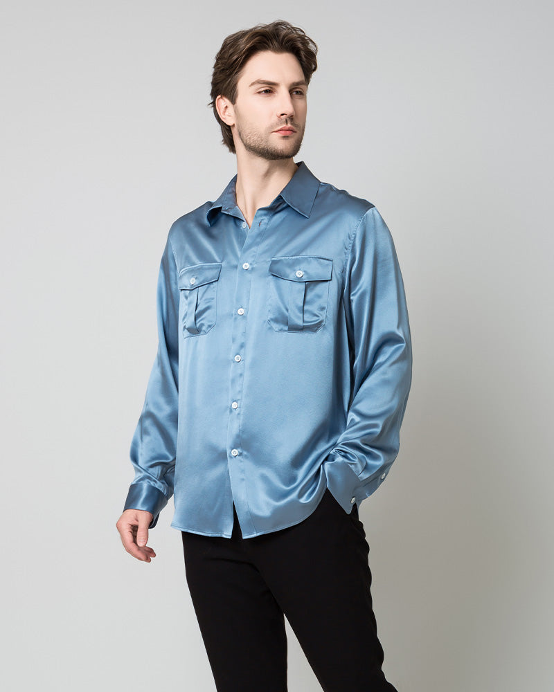 Silk Men's Button Up Overshirt