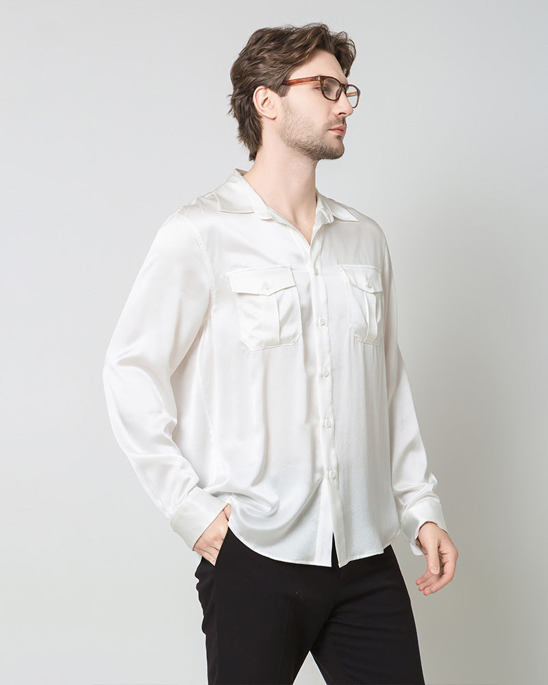 Silk Men's Button Up Overshirt