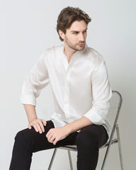 Silk Men's Casual Long Sleeve Shirt