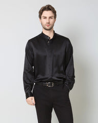 Silk Men's Casual Loose Office Shirt