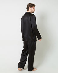 Silk Men's Loosen Long Pajamas