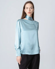 Silk Tie Neck Blouse