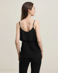 Pretty Silk Top with Ruffles