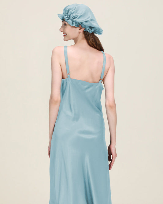Relaxed Fit Long Silk Nightgown