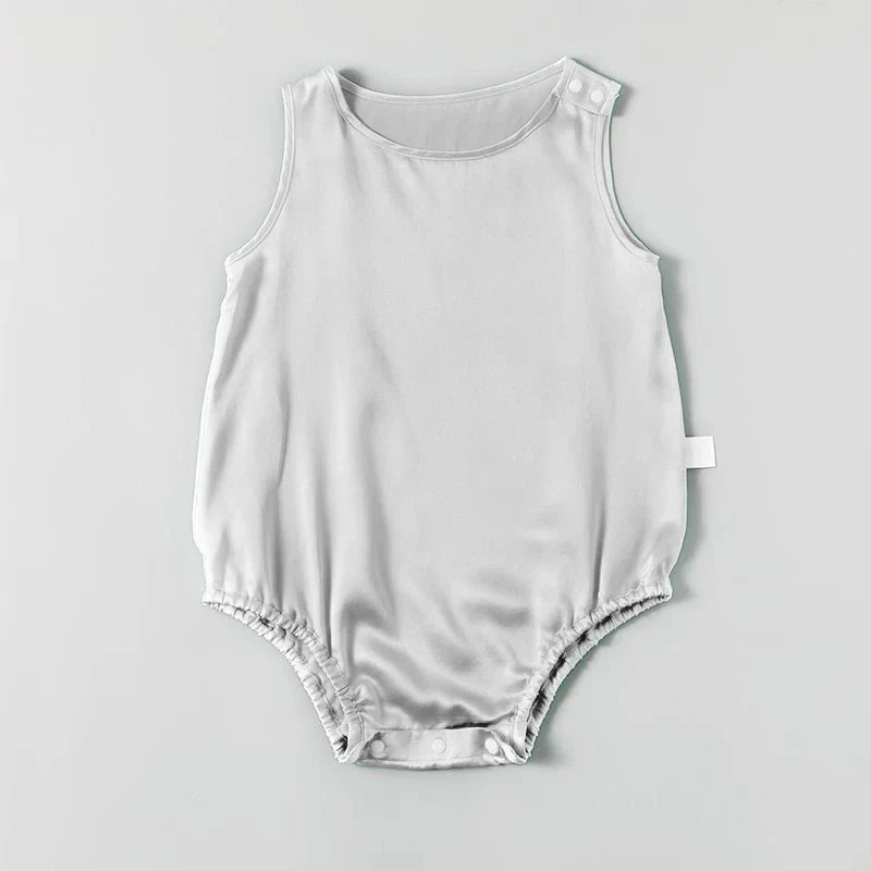 Sleeveless Baby Silk Onesies