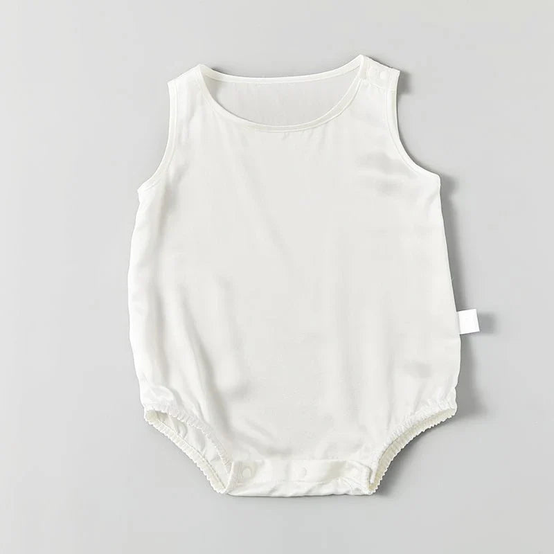 Sleeveless Baby Silk Onesies