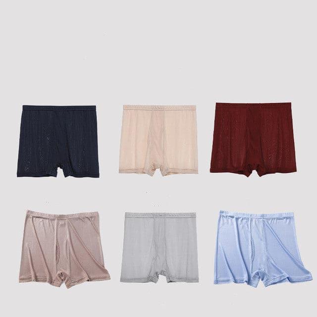 Soft Silk Knit Boxer Shorts 4Pcs for Men