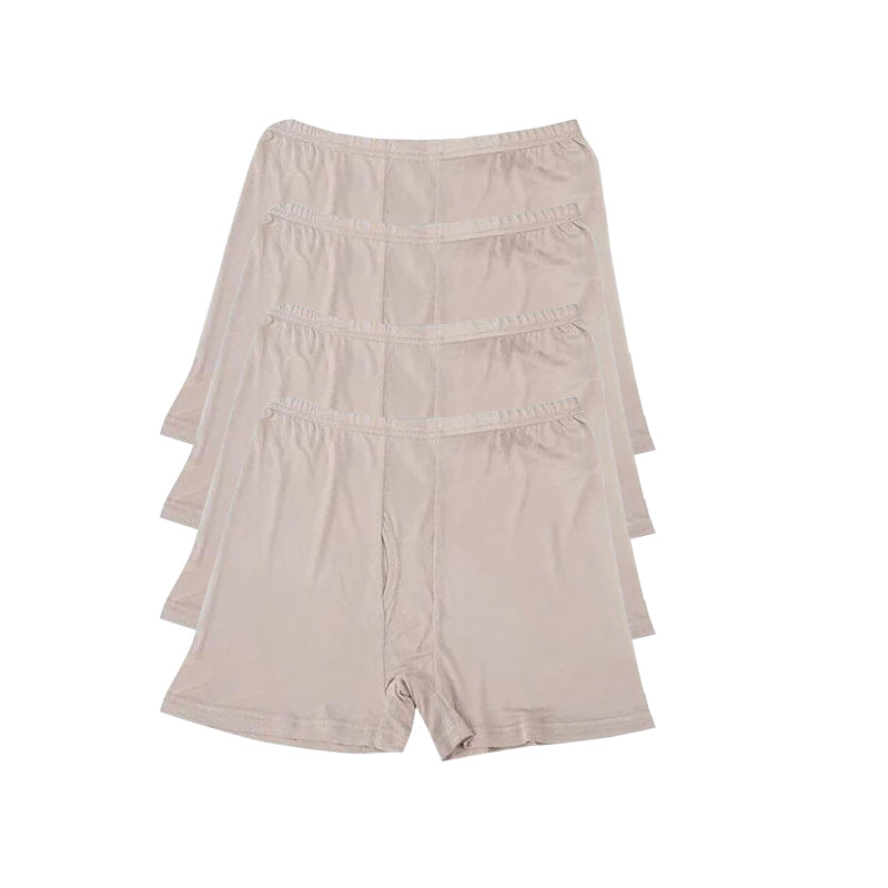 Soft Silk Knit Boxer Shorts 4Pcs for Men